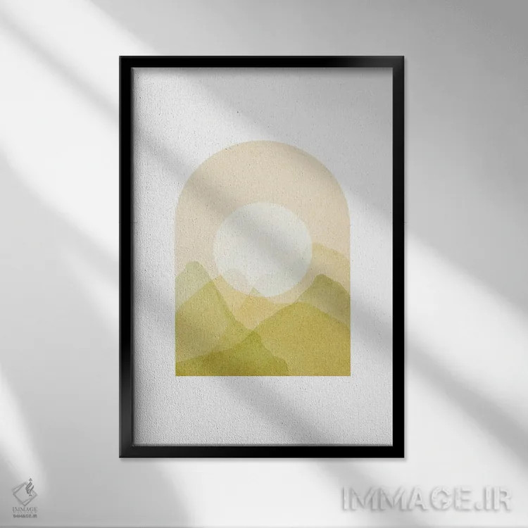 تابلو مینیمال منظره طاق شماره ۲۹ اثر ویلز وی - نمای قابدار مشکی