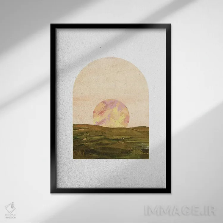 تابلو مینیمال منظره طاق شماره ۴۱ اثر ویلز وی - نمای قابدار مشکی