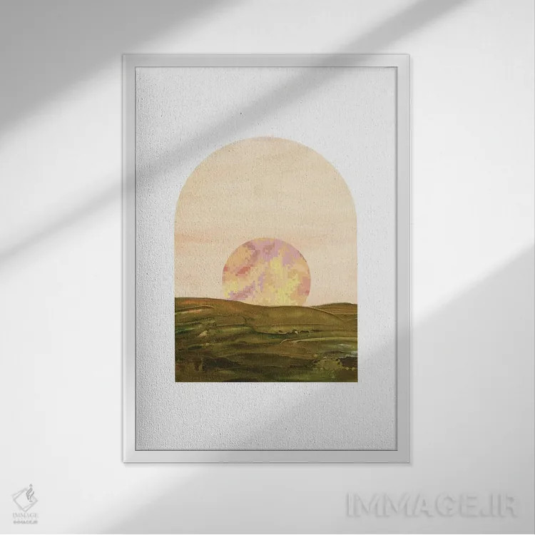 تابلو مینیمال منظره طاق شماره ۴۱ اثر ویلز وی - نمای قابدار سفید