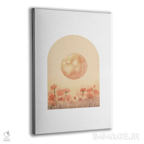 تابلو مینیمال طاق گلی شماره ۵۴ اثر ویلز وی - نمای پرسپکتیو محصول