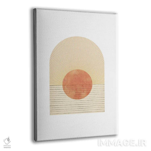 تابلو مینیمال طلوع خورشید مینیمال از طاق شماره ۵۱ اثر ویلز وی - نمای پرسپکتیو محصول