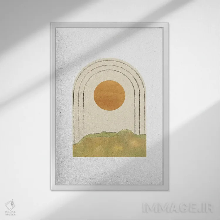 تابلو مینیمال منظره طاق شماره ۴۳ اثر ویلز وی - نمای قابدار سفید
