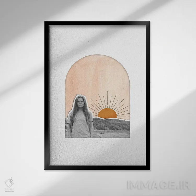 تابلو مینیمال Arch LII,طلوع دهه هفتاد میلادی، طاق شماره ۵۲ اثر ویلز وی - نمای قابدار مشکی