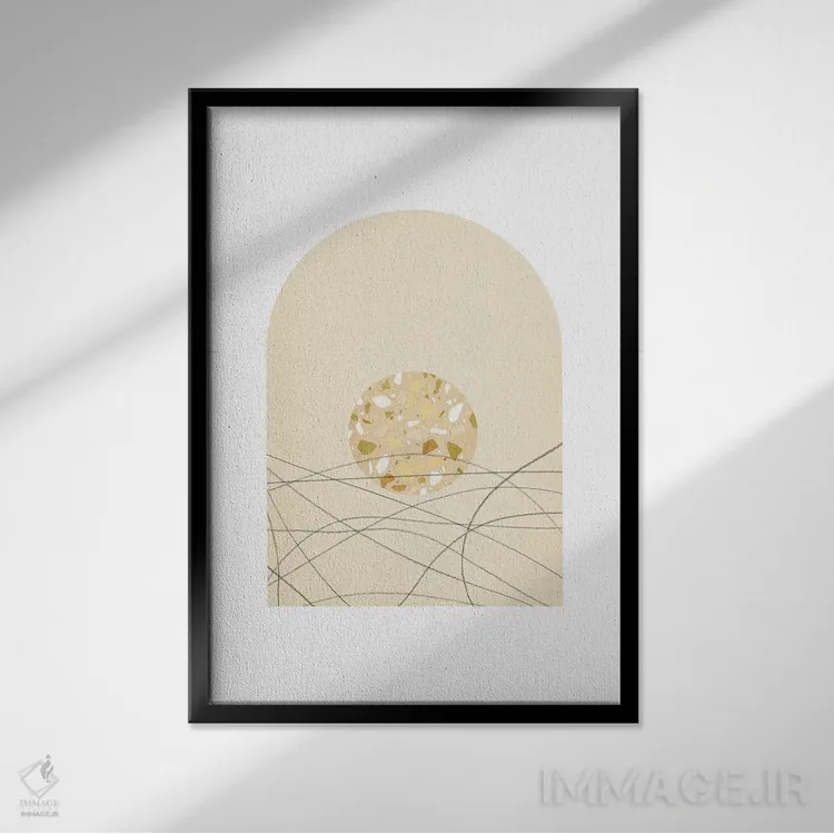 تابلو مینیمال طاق خنثی شماره ۴۹ اثر ویلز وی - نمای قابدار مشکی