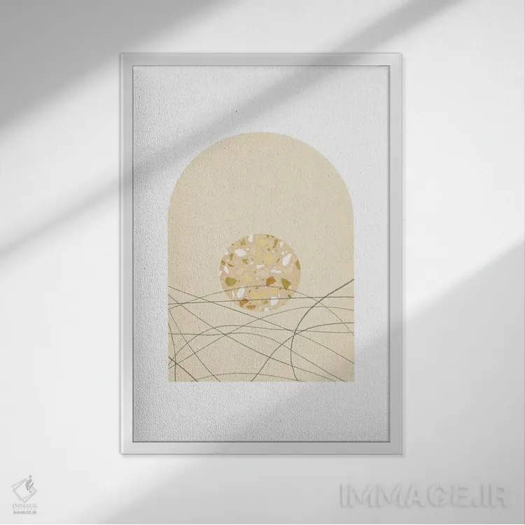 تابلو مینیمال طاق خنثی شماره ۴۹ اثر ویلز وی - نمای قابدار سفید