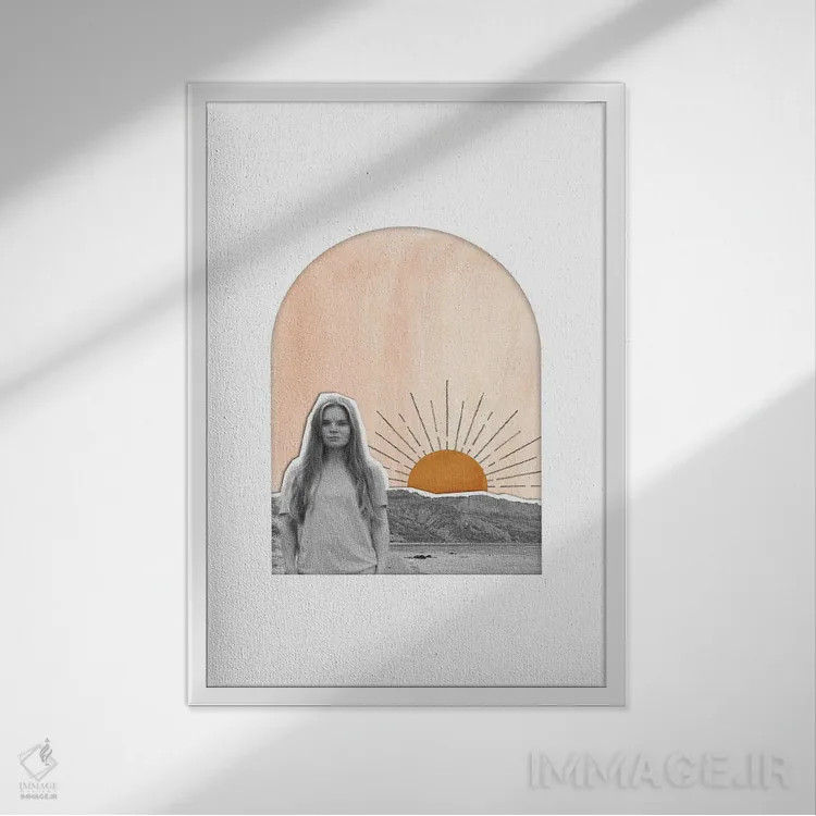 تابلو مینیمال Arch LII,طلوع دهه هفتاد میلادی، طاق شماره ۵۲ اثر ویلز وی - نمای قابدار سفید
