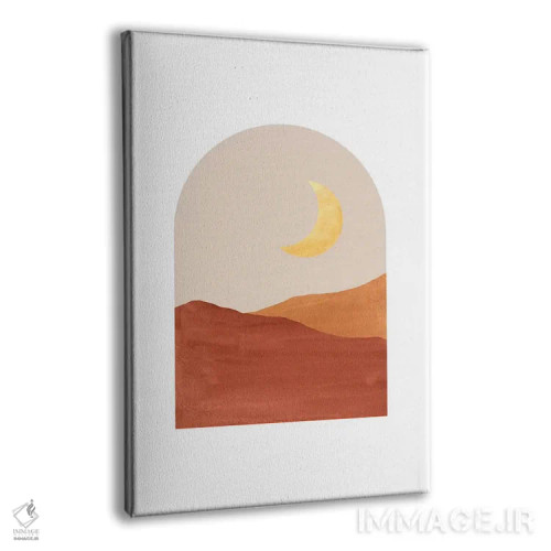تابلو مینیمال منظره شب انتزاعی اثر ویلز وی - نمای پرسپکتیو محصول
