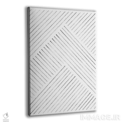 تابلو مینیمال نقاشی خطی هندسی اثر ویلز وی - نمای پرسپکتیو محصول