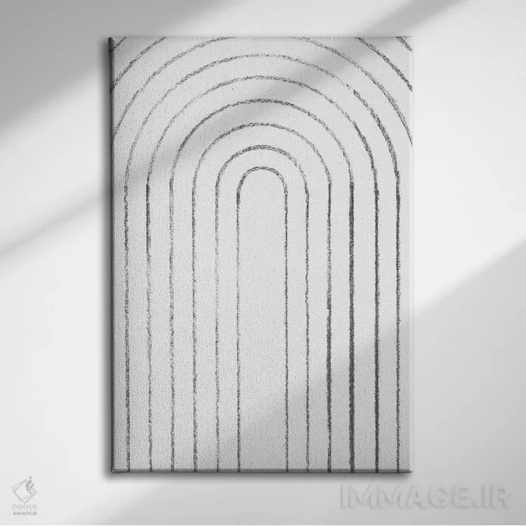 تابلو مینیمال طاق های خطی اثر ویلز وی - نمای روبهرو روی دیوار