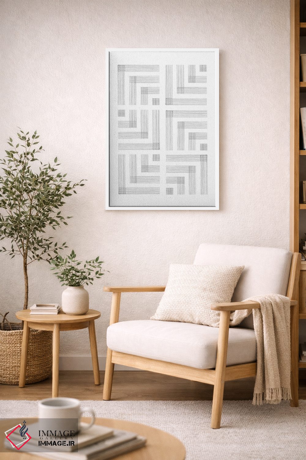 تابلو مینیمال خطوط هندسی اثر ویلز وی - D5W