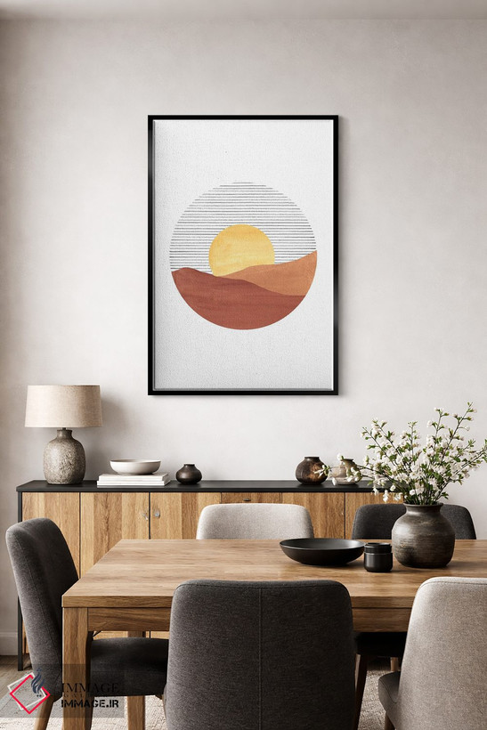 تابلو مینیمال غروب انتزاعی اثر ویلز وی - D5B