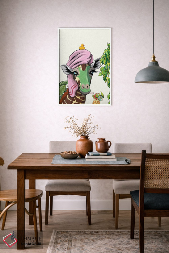 تابلو دکوراتیو زرافه در اسپا اثر وایات دیزاین - D6W