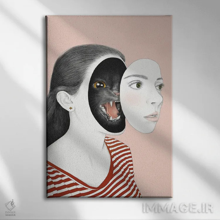 تابلو دکوراتیو اریکا اثر یانین رویبال - نمای روبهرو روی دیوار