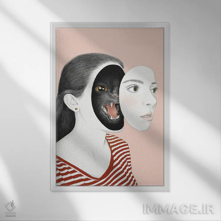 تابلو دکوراتیو اریکا اثر یانین رویبال - نمای قابدار سفید