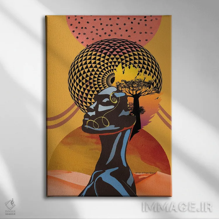 تابلو دکوراتیو زندگی من در آفتاب - استوار ایستاده اثر ایوون کولمن برنی - نمای روبهرو روی دیوار