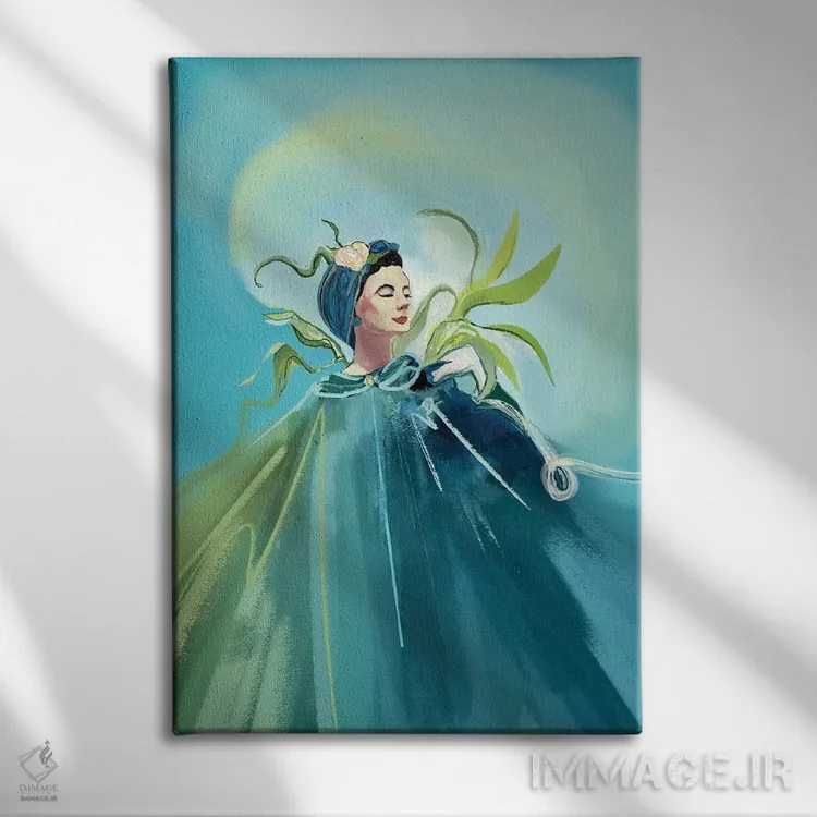 تابلو دکوراتیو بهار رترو اثر ییر آو د کت - نمای روبهرو روی دیوار