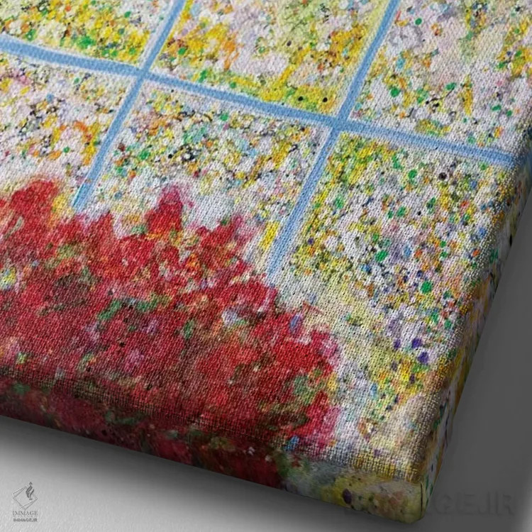 تابلو انتزاعی محراب صبح شنبه اثر یولاندا فرناندز-شبکو - نمای نزدیک بافت بوم