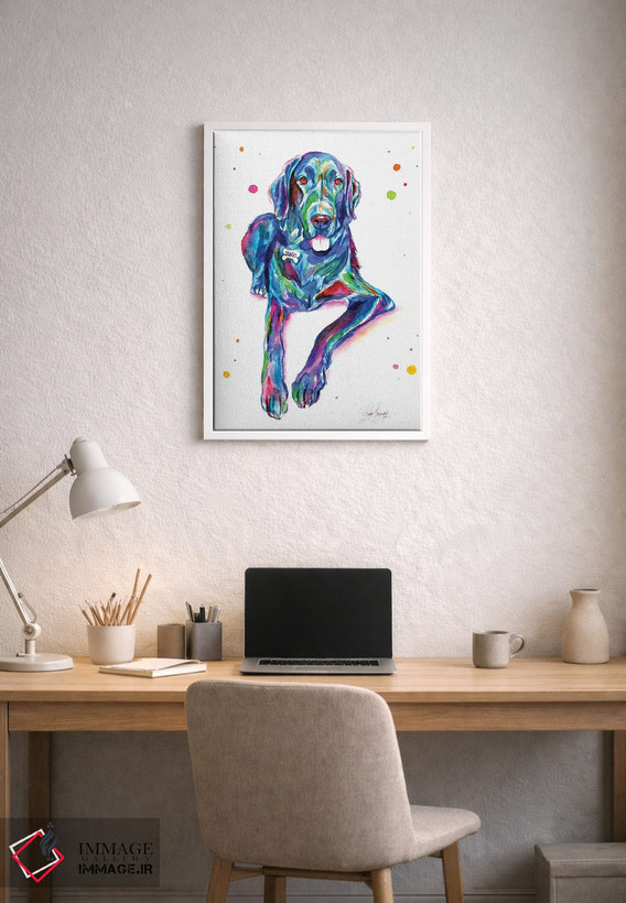 تابلو دکوراتیو دانمارکی بزرگ رنگارنگ اثر یوبیس گوسمان - D1W