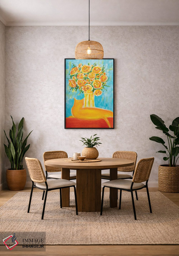 تابلو انتزاعی طلایی اثر یولاندا فرناندز-شبکو - D3B