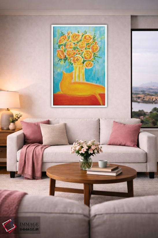 تابلو انتزاعی طلایی اثر یولاندا فرناندز-شبکو - D2W