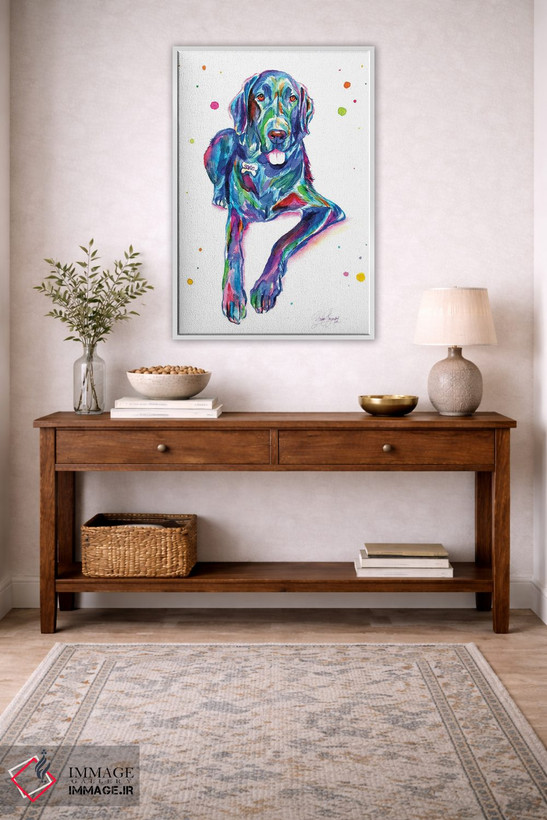 تابلو دکوراتیو دانمارکی بزرگ رنگارنگ اثر یوبیس گوسمان - D4W