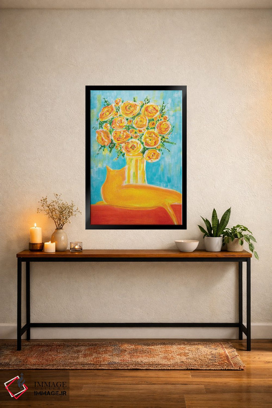 تابلو انتزاعی طلایی اثر یولاندا فرناندز-شبکو - D5B
