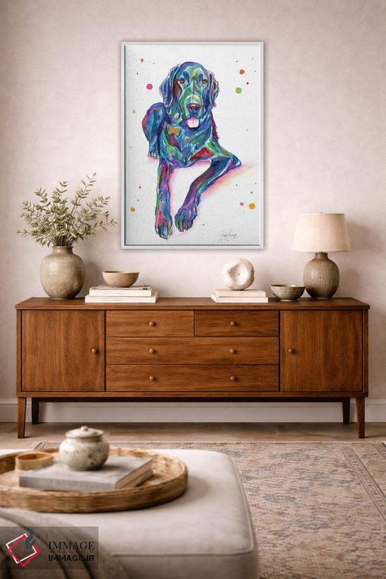 تابلو دکوراتیو دانمارکی بزرگ آبی اثر یوبیس گوسمان - D2W