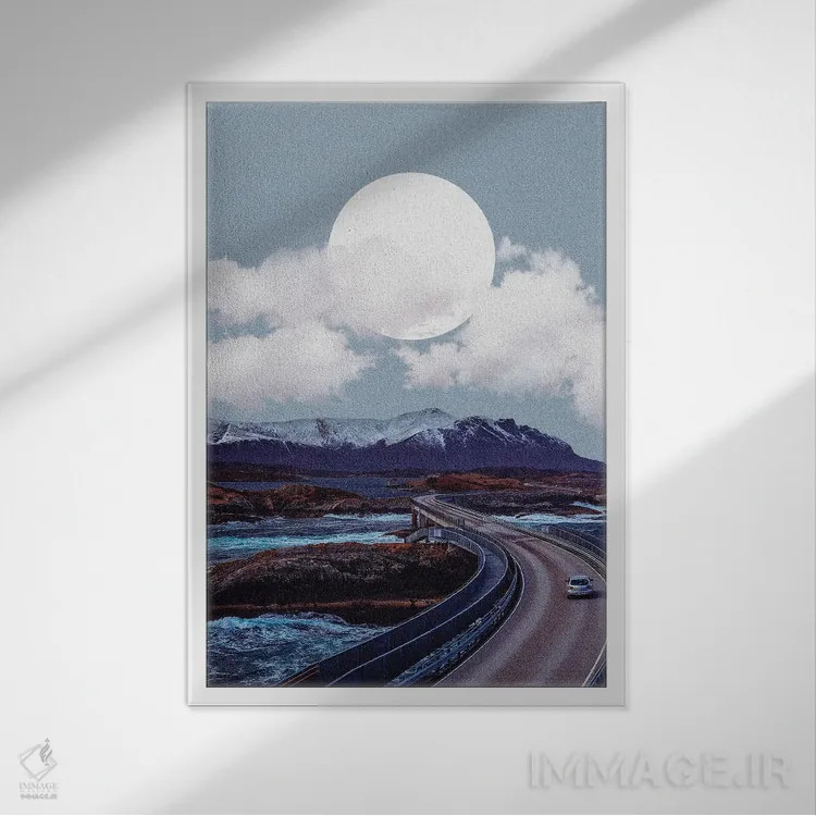 تابلو دکوراتیو فرار از واقعیت اثر یگور ژولدیبین - نمای قابدار سفید