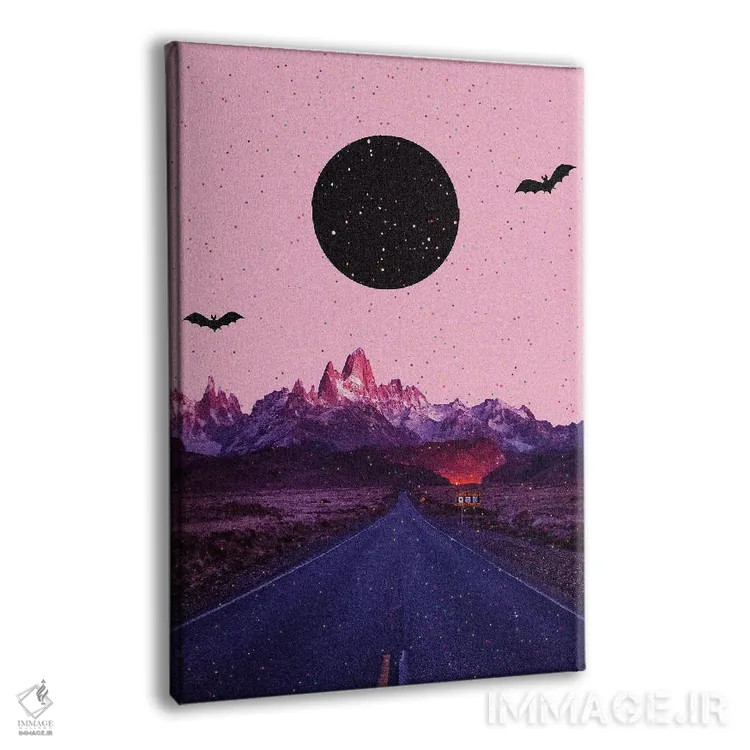 تابلو دکوراتیو لانه خفاش ها اثر یگور ژولدیبین - نمای پرسپکتیو محصول