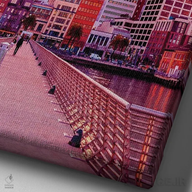 تابلو دکوراتیو توهم سانفرانسیسکو اثر یگور ژولدیبین - نمای نزدیک بافت بوم