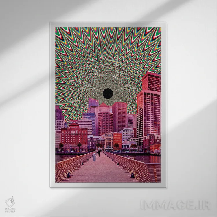 تابلو دکوراتیو توهم سانفرانسیسکو اثر یگور ژولدیبین - نمای قابدار سفید