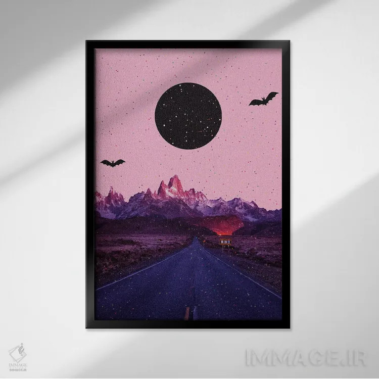 تابلو دکوراتیو لانه خفاش ها اثر یگور ژولدیبین - نمای قابدار مشکی