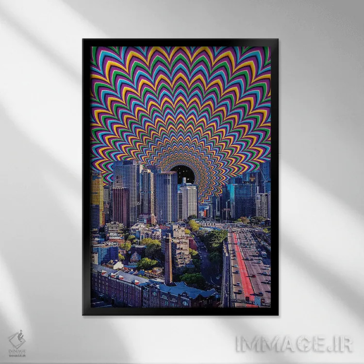 تابلو دکوراتیو پاتوق سیدنی اثر یگور ژولدیبین - نمای قابدار مشکی