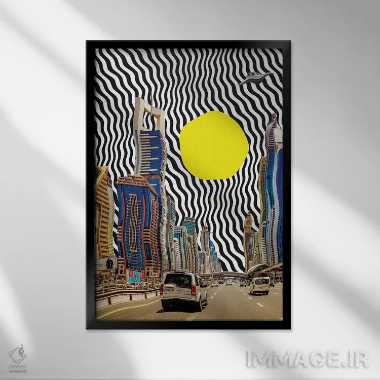 تابلو دکوراتیو تابستان داغ اثر یگور ژولدیبین - نمای قابدار مشکی
