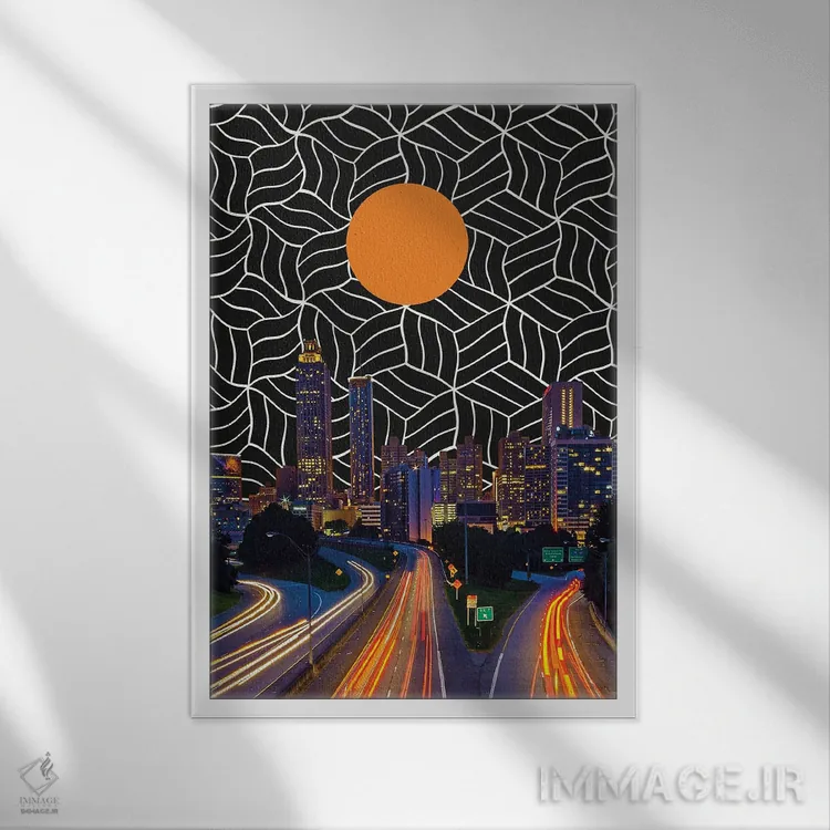 تابلو دکوراتیو غروب درخشان اثر یگور ژولدیبین - نمای قابدار سفید