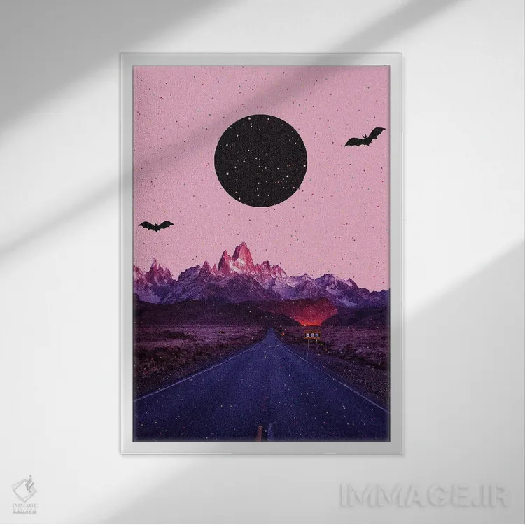 تابلو دکوراتیو لانه خفاش ها اثر یگور ژولدیبین - نمای قابدار سفید