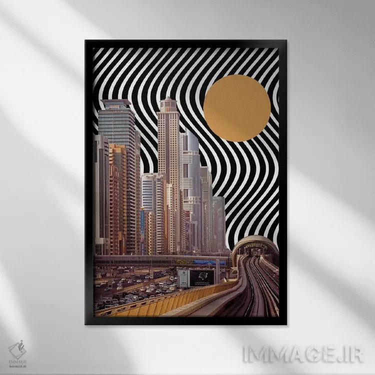 تابلو دکوراتیو حالت آماده به کار اثر یگور ژولدیبین - نمای قابدار مشکی