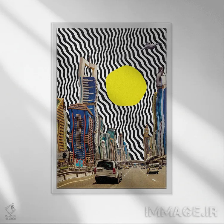 تابلو دکوراتیو تابستان داغ اثر یگور ژولدیبین - نمای قابدار سفید