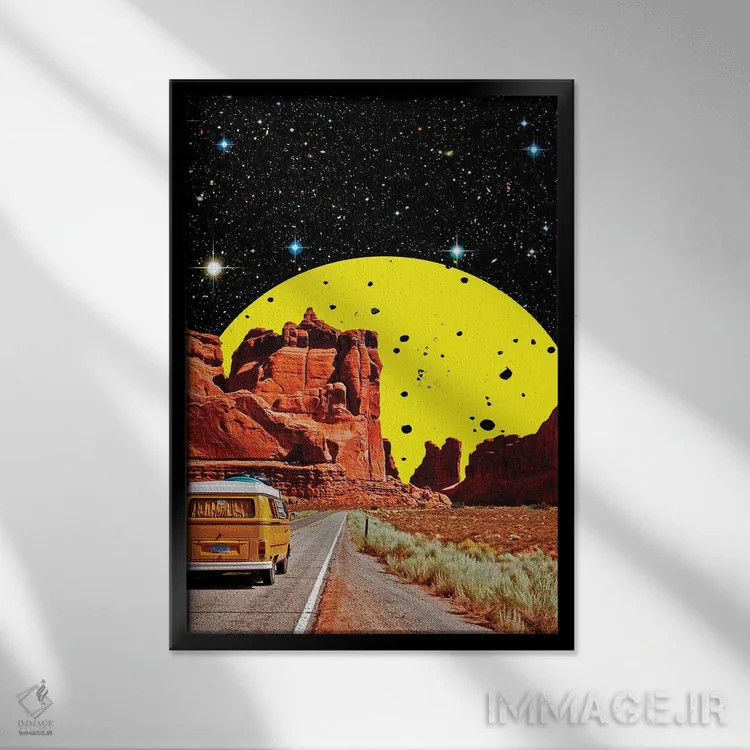 تابلو دکوراتیو دره اثر یگور ژولدیبین - نمای قابدار مشکی