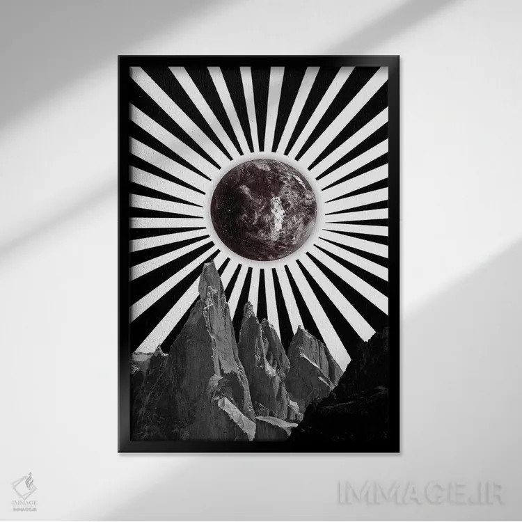 تابلو دکوراتیو زمین اثر یگور ژولدیبین - نمای قابدار مشکی