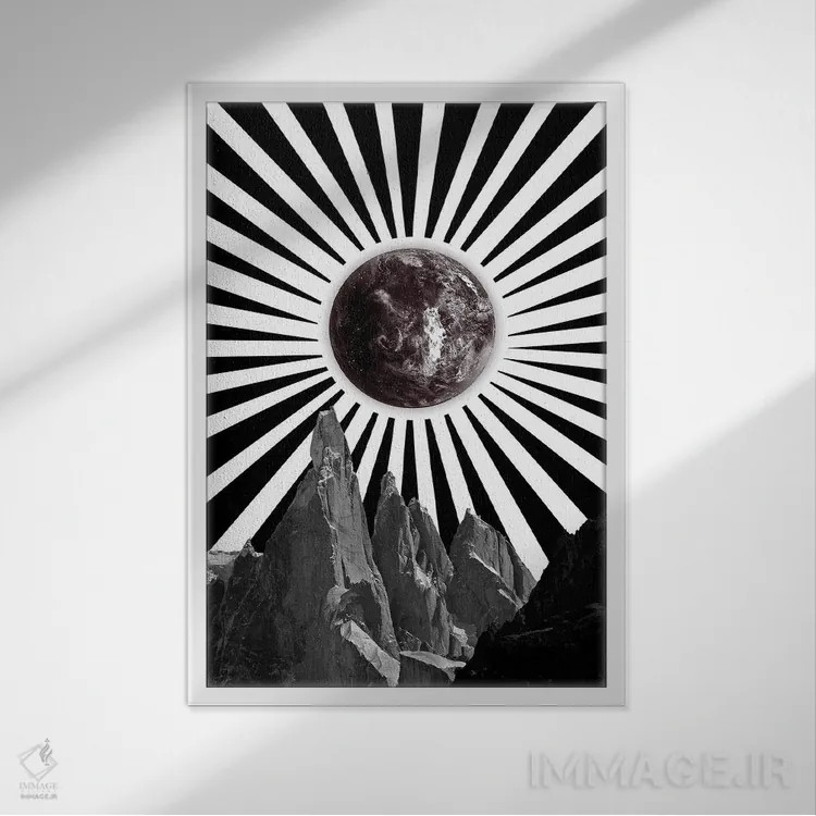 تابلو دکوراتیو زمین اثر یگور ژولدیبین - نمای قابدار سفید