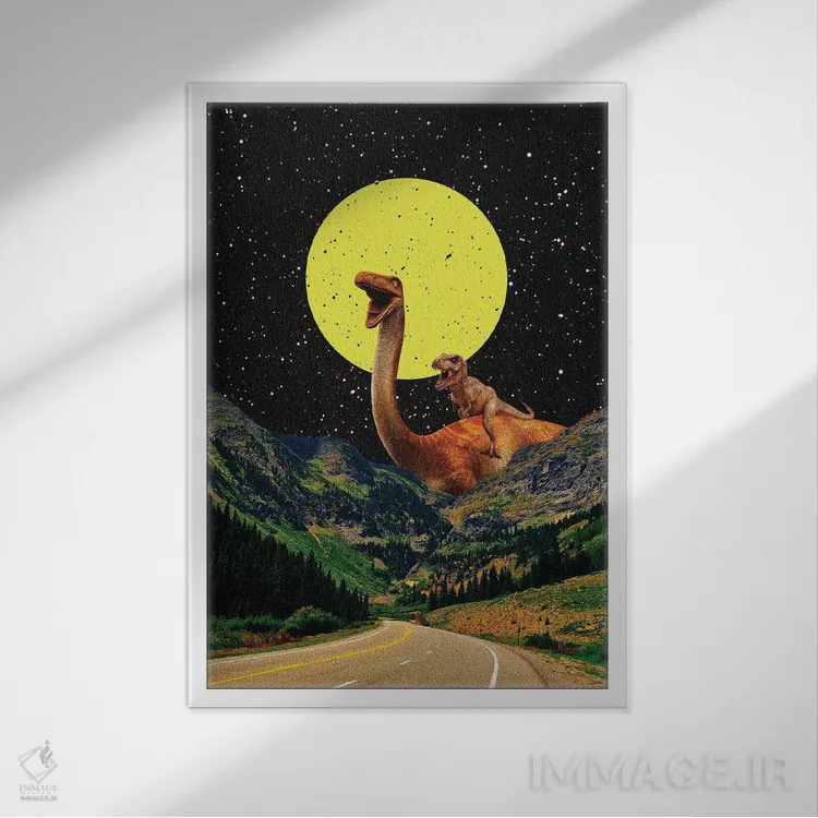 تابلو دکوراتیو اسب سواری اثر یگور ژولدیبین - نمای قابدار سفید