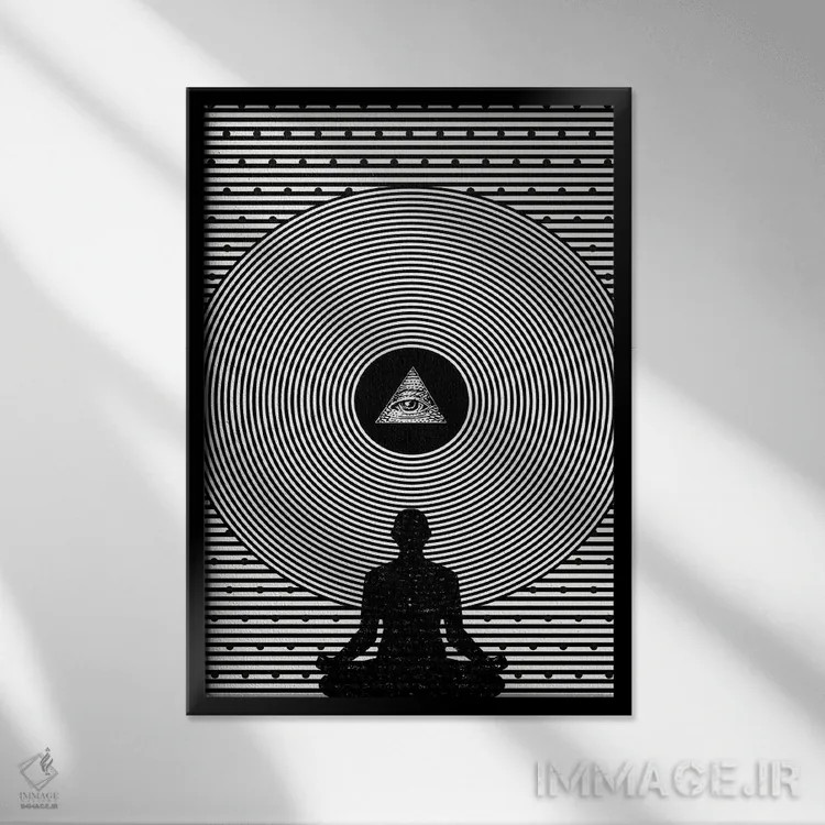تابلو دکوراتیو فراماسون اثر یگور ژولدیبین - نمای قابدار مشکی