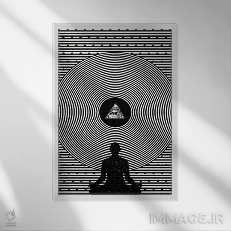 تابلو دکوراتیو فراماسون اثر یگور ژولدیبین - نمای قابدار سفید
