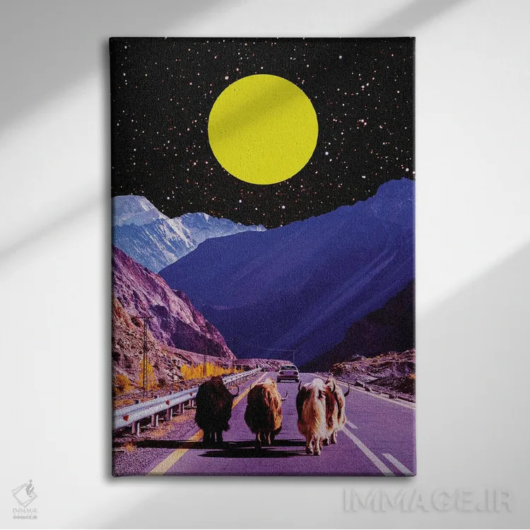 تابلو دکوراتیو وقت رفتن است اثر یگور ژولدیبین - نمای روبهرو روی دیوار
