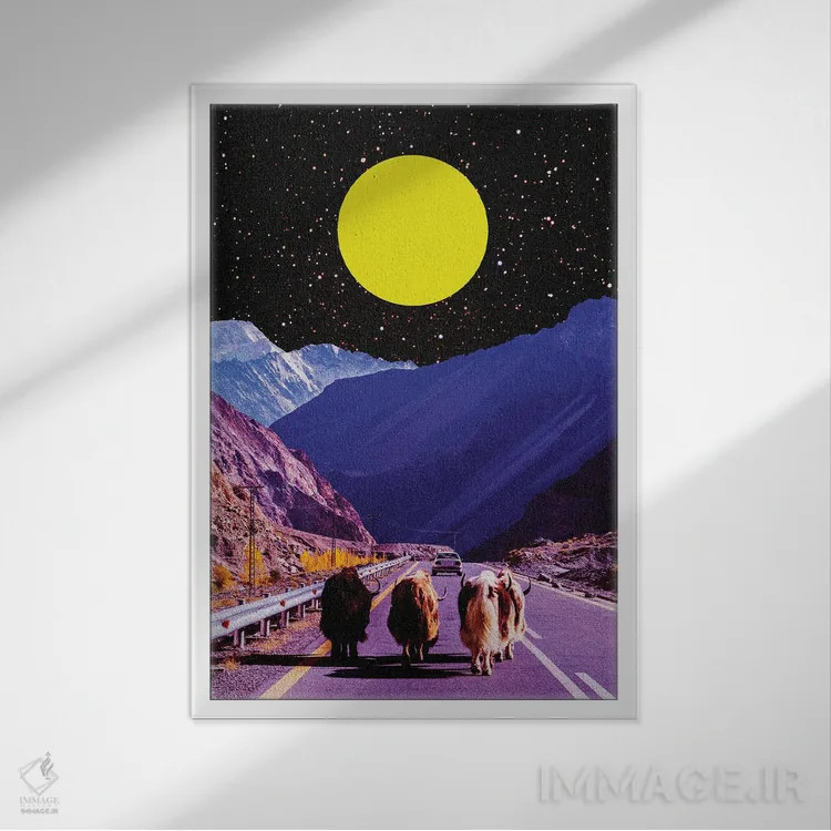 تابلو دکوراتیو وقت رفتن است اثر یگور ژولدیبین - نمای قابدار سفید