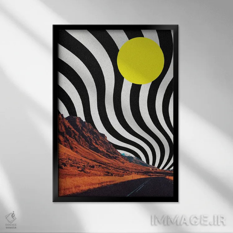 تابلو دکوراتیو رد خاطره ها اثر یگور ژولدیبین - نمای قابدار مشکی