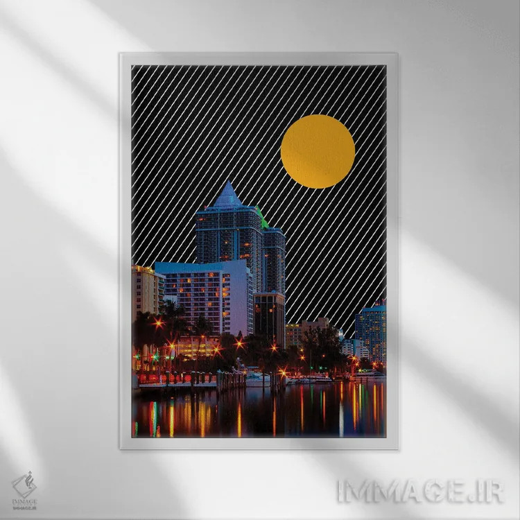تابلو دکوراتیو سراب میامی اثر یگور ژولدیبین - نمای قابدار سفید