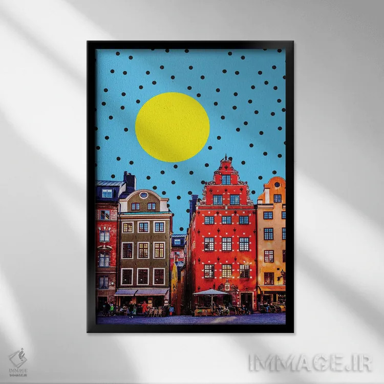 تابلو دکوراتیو روز خوب اثر یگور ژولدیبین - نمای قابدار مشکی