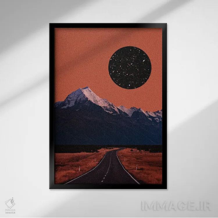 تابلو دکوراتیو عروج اثر یگور ژولدیبین - نمای قابدار مشکی